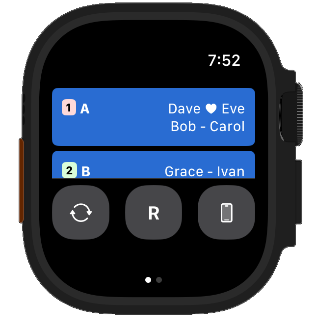 Apple Watch の組み合わせ表示